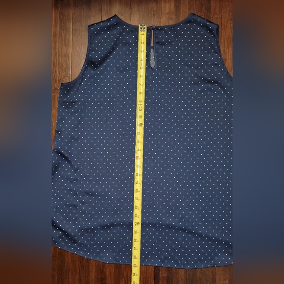 🌞Summer Clearance: Mario Serrano Blue With White Polka Dots Top - Picture 10 of 10